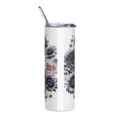 Golden Retriever in Flowers 20oz Tumbler - Back