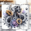 Great Dane in Flowers 20oz Tumbler - Lifestyle