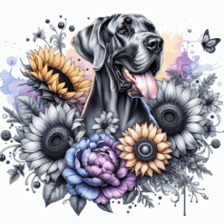 Great Dane in Flowers 20oz Tumbler - Render