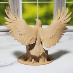 Great Eagle on Stump Sculpture - Back