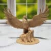 Great Eagle on Stump Sculpture - Front