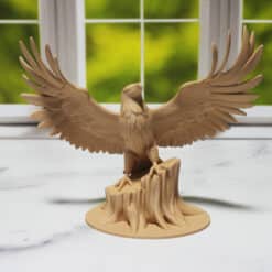 Great Eagle on Stump Sculpture - Front