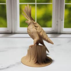 Great Eagle on Stump Sculpture - Left