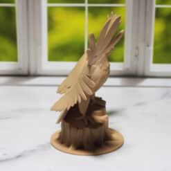 Great Eagle on Stump Sculpture - Right