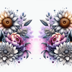 Greater Swiss Mountain Dog in Flowers 15oz Mug - Render