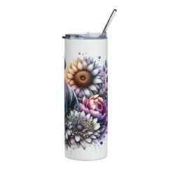 Greater Swiss Mountain Dog in Flowers 20oz Tumbler - Right