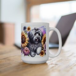 Havanese in Flowers 15oz Mug - Lifestyle
