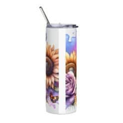 Havanese in Flowers 20oz Tumbler - Back