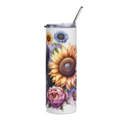 Havanese in Flowers 20oz Tumbler - Right