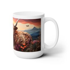Highland Cow Laying Down 15oz Mug - Right