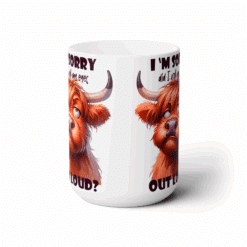 Highland Cow Sarcastic 15oz Mug - Front