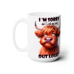 Highland Cow Sarcastic 15oz Mug - Left