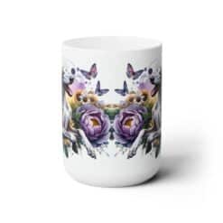 Ibizan Hound in Flowers 15oz Mug - Front