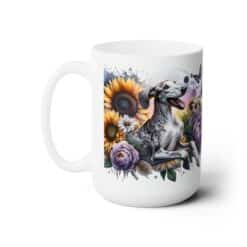Ibizan Hound in Flowers 15oz Mug - Left