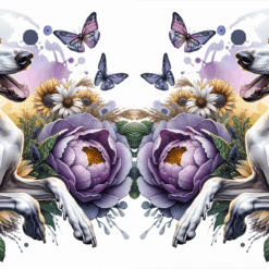 Ibizan Hound in Flowers 15oz Mug - Render