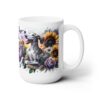 Ibizan Hound in Flowers 15oz Mug - Right