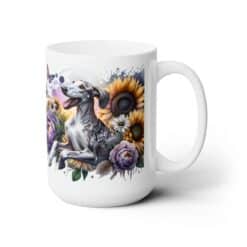 Ibizan Hound in Flowers 15oz Mug - Right