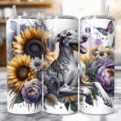 Ibizan Hound in Flowers 20oz Tumbler - Lifestyle