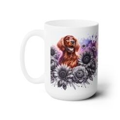 Irish Setter in Flowers 15oz Mug - Left