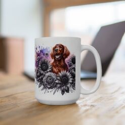 Irish Setter in Flowers 15oz Mug - Lifestyle