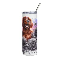 Irish Setter in Flowers 20oz Tumbler - Front