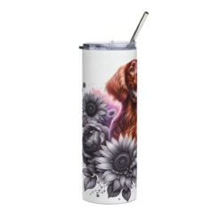 Irish Setter in Flowers 20oz Tumbler - Left