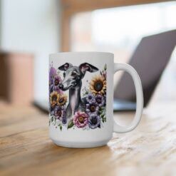 Italian Greyhound in Flowers 15oz Mug - Lifestyle
