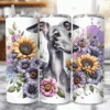 Italian Greyhound in Flowers 20oz Tumbler - Lifestyle