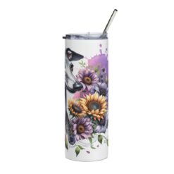 Italian Greyhound in Flowers 20oz Tumbler - Right