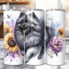Keeshond in Flowers 20oz Tumbler - Lifestyle