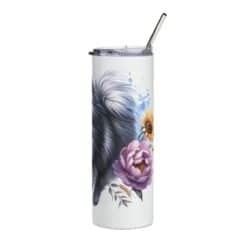 Keeshond in Flowers 20oz Tumbler - Right