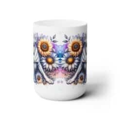 Labrador Retriever in Flowers 15oz Mug - Front