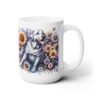 Labrador Retriever in Flowers 15oz Mug - Right
