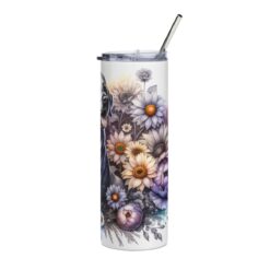 Labrador Retriever in Flowers 20oz Tumbler - Right