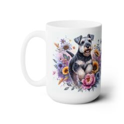 Lakeland Terrier in Flowers 15oz Mug - Left