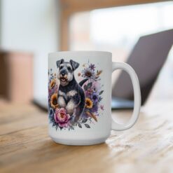 Lakeland Terrier in Flowers 15oz Mug - Lifestyle