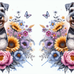 Lakeland Terrier in Flowers 15oz Mug - Render