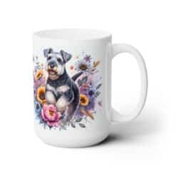 Lakeland Terrier in Flowers 15oz Mug - Right