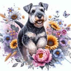 Lakeland Terrier in Flowers 20oz Tumbler - Render