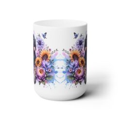 Leonberger in Flowers 15oz Mug - Front
