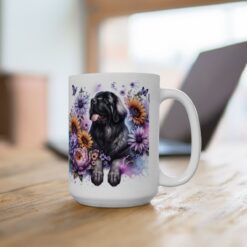 Leonberger in Flowers 15oz Mug - Lifestyle