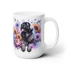 Leonberger in Flowers 15oz Mug - Right