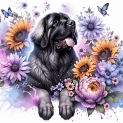 Leonberger in Flowers 20oz Tumbler - Render