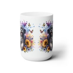Lhasa Apso in Flowers 15oz Mug - Front