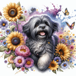 Lhasa Apso in Flowers 20oz Tumbler - Render