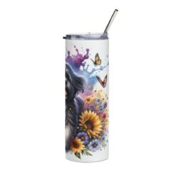 Lhasa Apso in Flowers 20oz Tumbler - Right