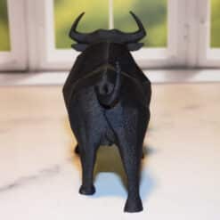 Low Poly Bull Sculpture - Back