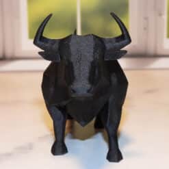 Low Poly Bull Sculpture - Front