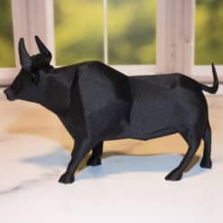 Low Poly Bull Sculpture - Left