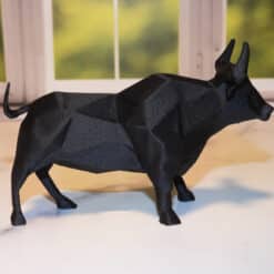 Low Poly Bull Sculpture - Right